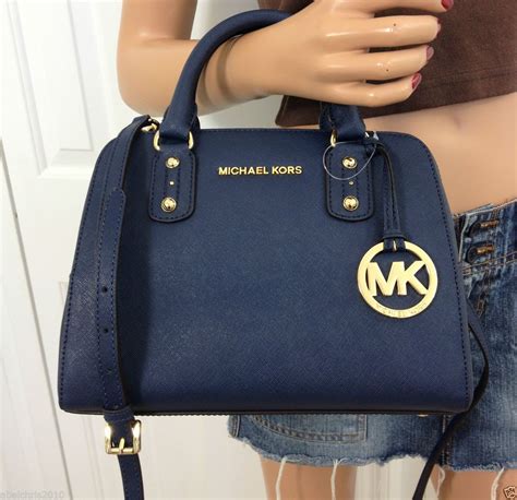 mk navy blue purse|michael kors navy blue purse.